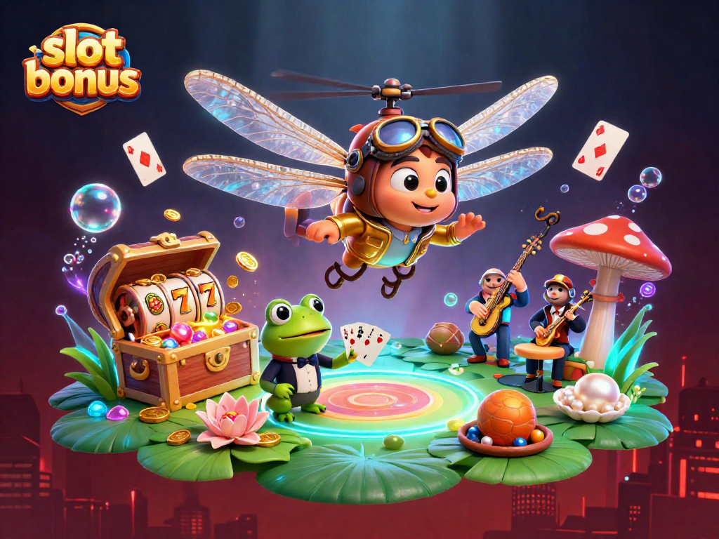 Experience exciting slot bonuses with dynamic casino action in a whimsical underwater scene.