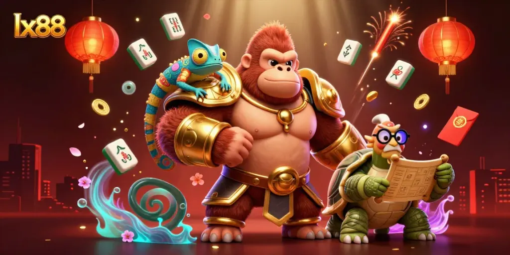 Experience exciting gameplay at lx88 with powerful characters and vibrant casino elements.