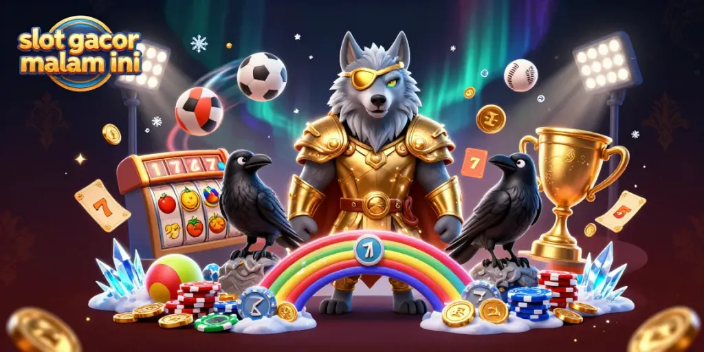 Raih jackpot dengan slot gacor malam ini di ilustrasi kasino 3D yang kaya detail
