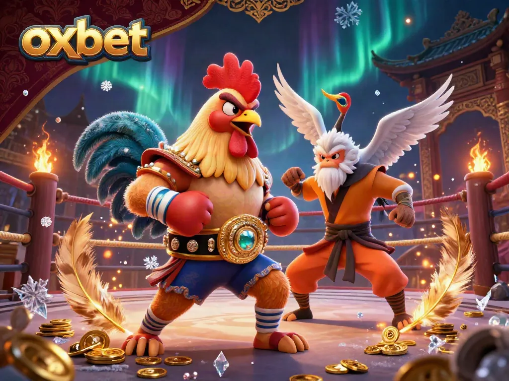 Engage in thrilling gameplay at Oxbet with dynamic actions in a casino setting featuring vibrant illustrations.