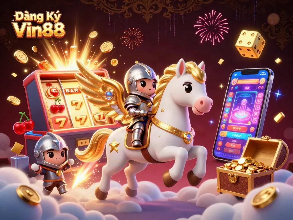 Experience the thrill of Đăng Ký Vin88 with exciting casino gameplay and vibrant slot machines.