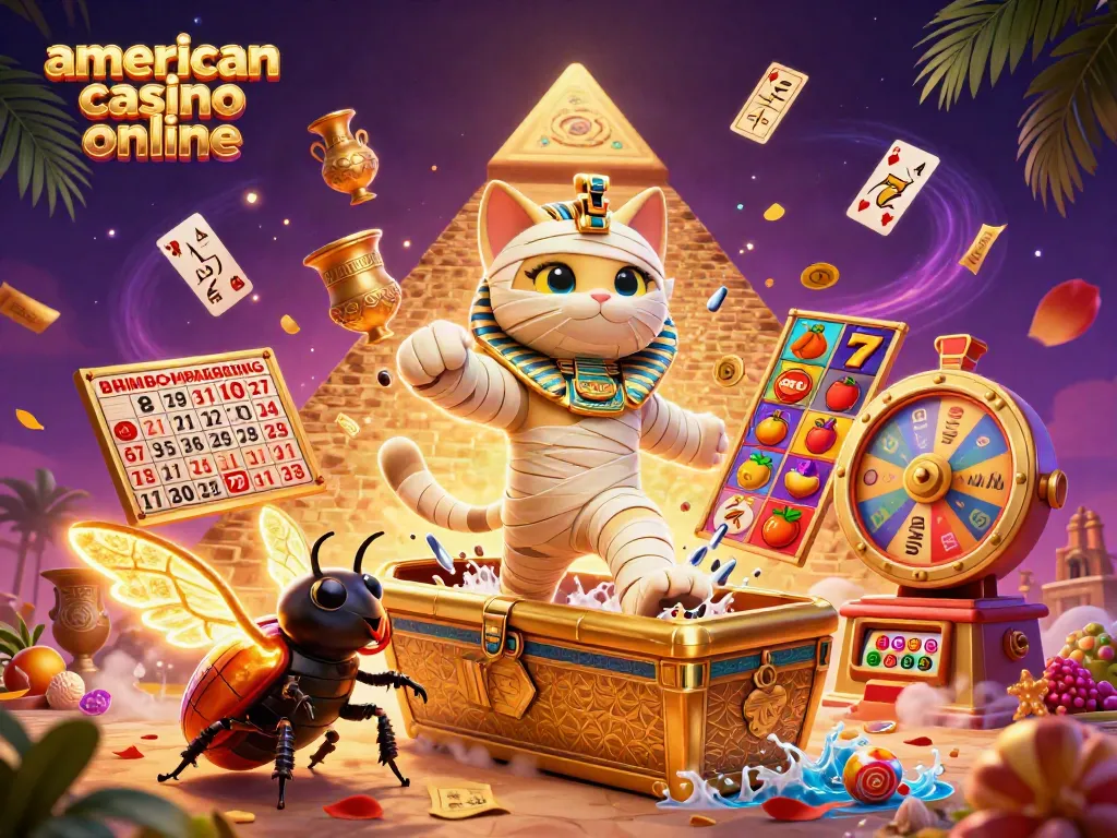 Experience the excitement of american casino online with vibrant characters and casino elements.