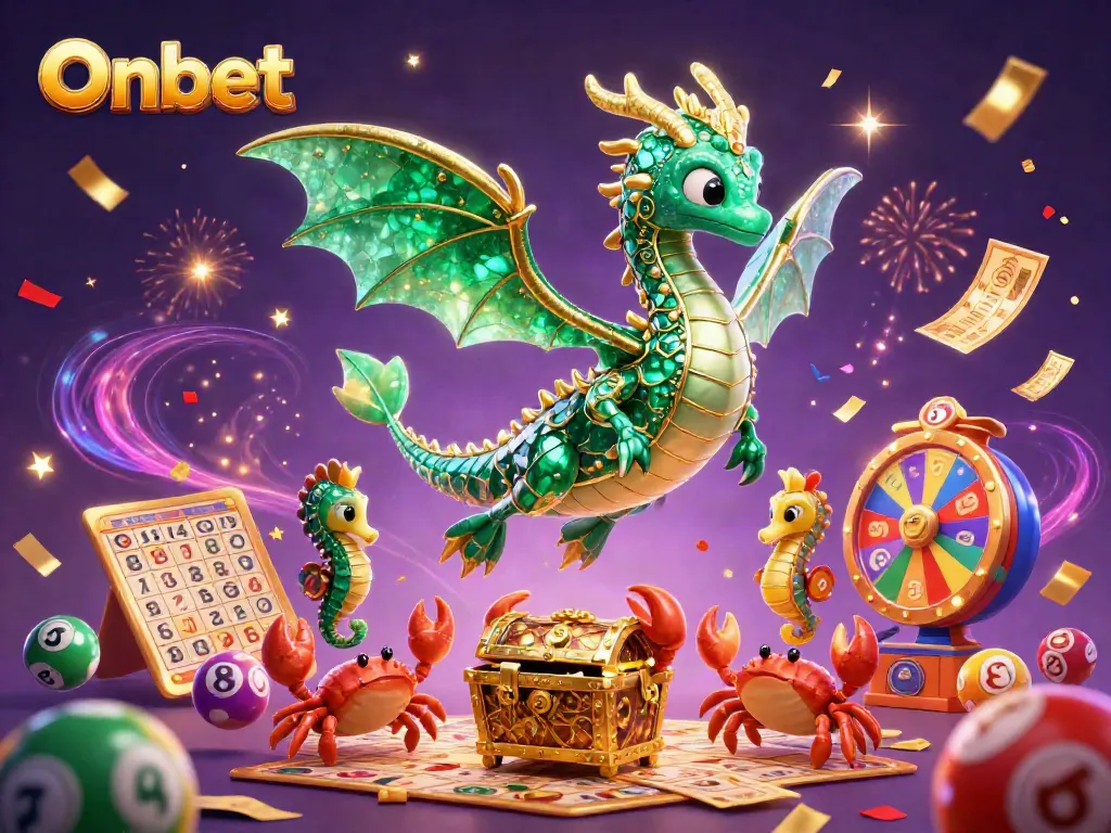 Win exciting prizes with Onbet's vibrant lottery and casino games featuring fun characters!