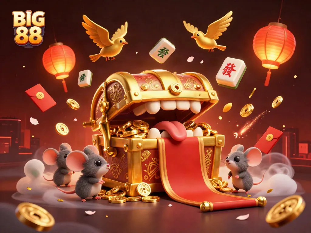 Experience thrilling adventures at BIG 88, where adventurer mice discover treasures in a vibrant, lively casino.