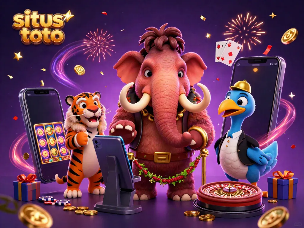 Witness the thrilling moment at situs toto with a woolly mammoth bouncer, saber-tooth VIP, and dodo doorman.