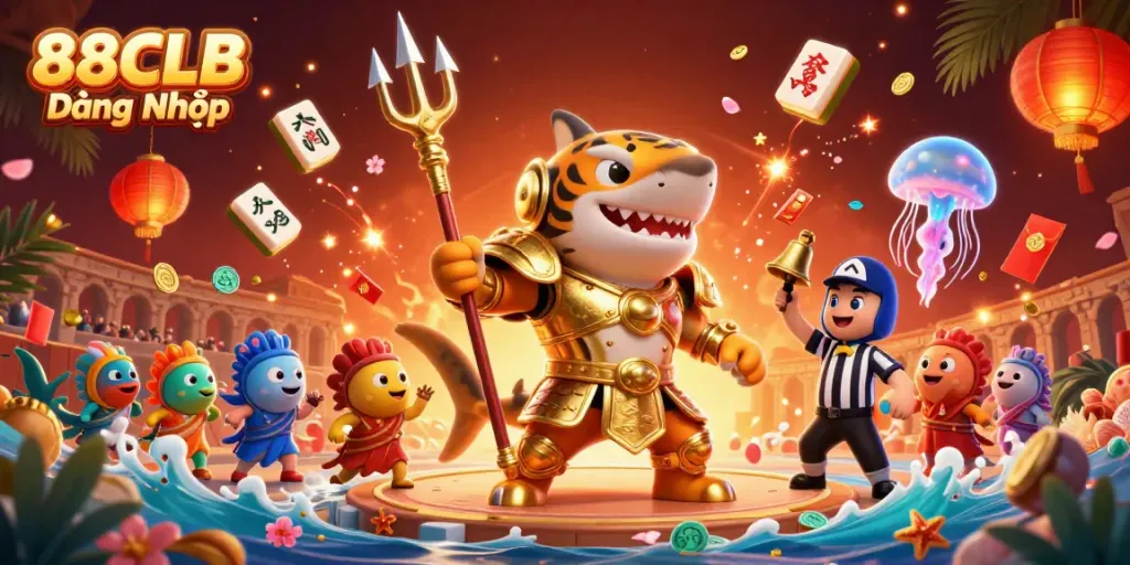 Experience the thrill of gaming at 88CLB Đăng Nhập with a dynamic underwater scene showcasing exciting elements.