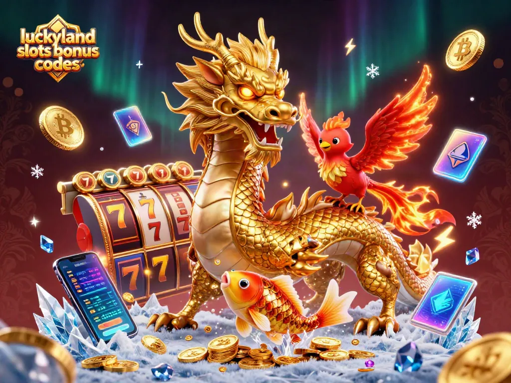 Experience exciting gameplay with luckyland slots bonus codes and vibrant casino symbols in this ultra-detailed illustration.