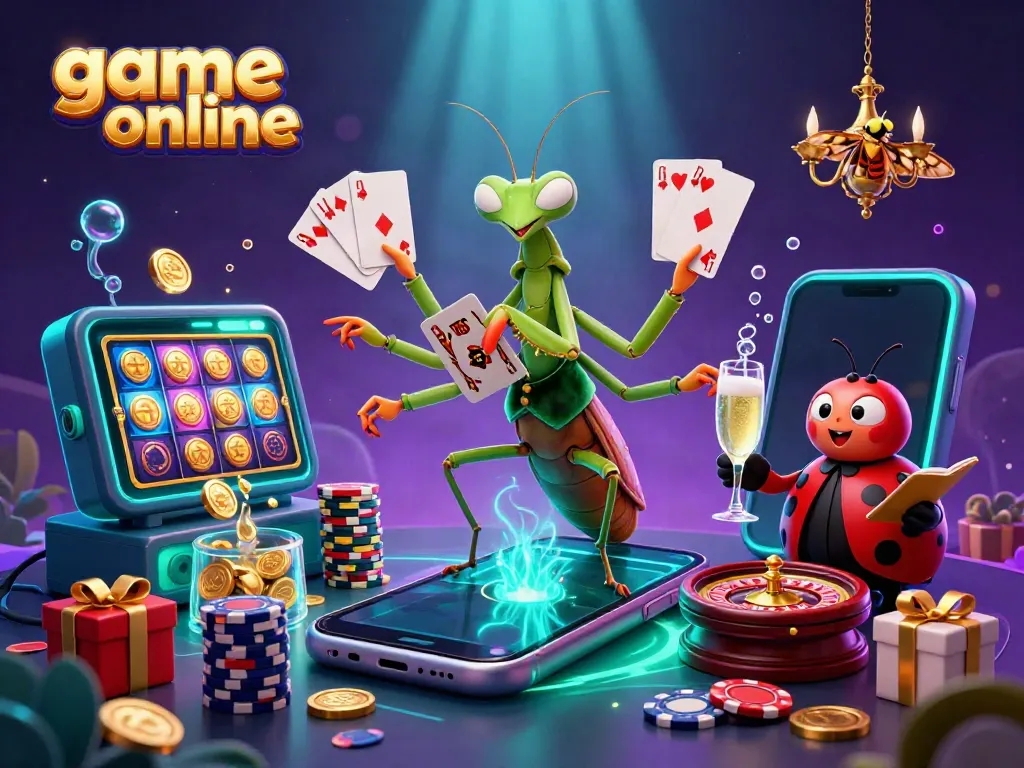 Engage with thrilling game online experiences featuring creative cartoon characters in a vibrant casino backdrop.