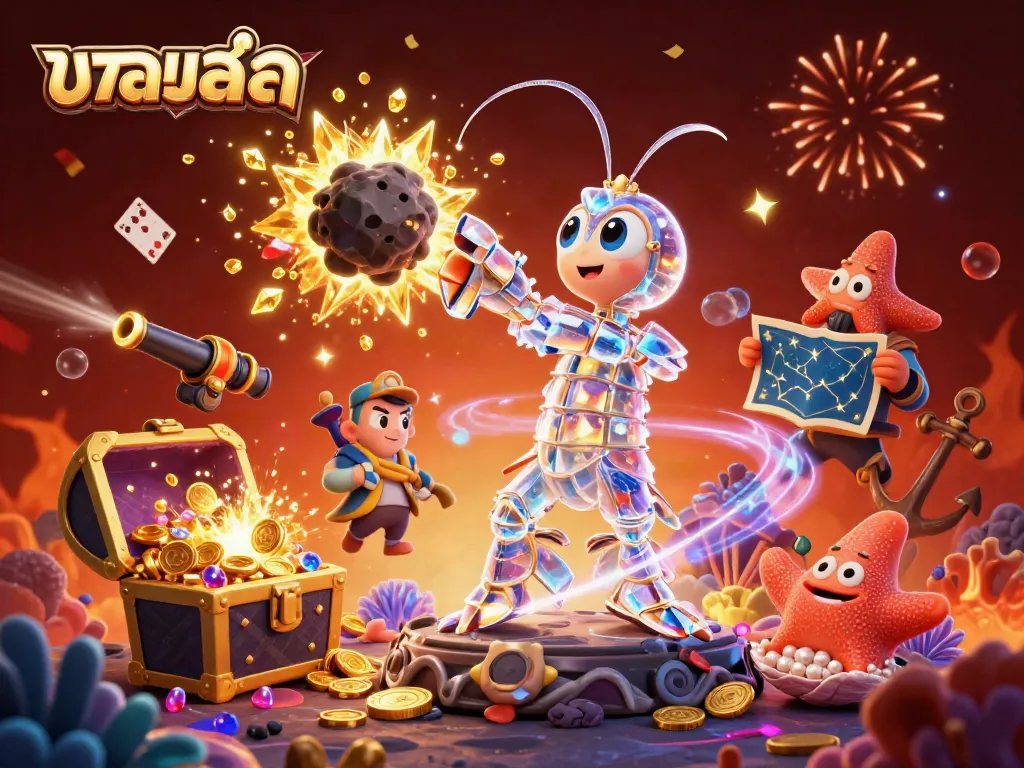 Experience the thrilling action of บอลสด with an explosive 3D scene full of vibrant colors and dynamic elements.