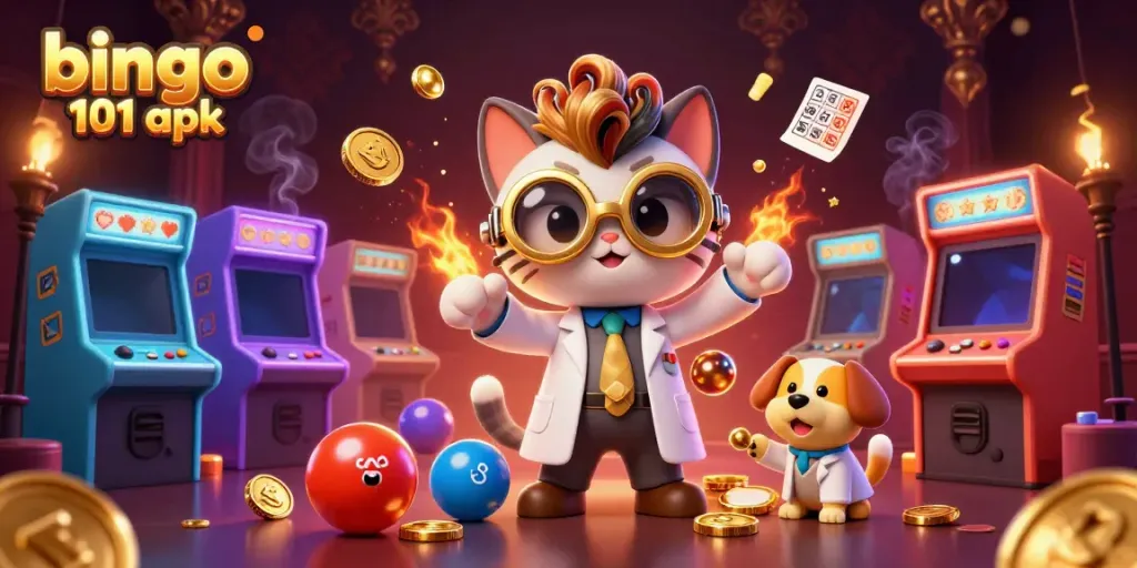 Mengunduh bingo 101 apk sambil menikmati permainan bingo interaktif dengan desain mengesankan dan karakter yang menarik.