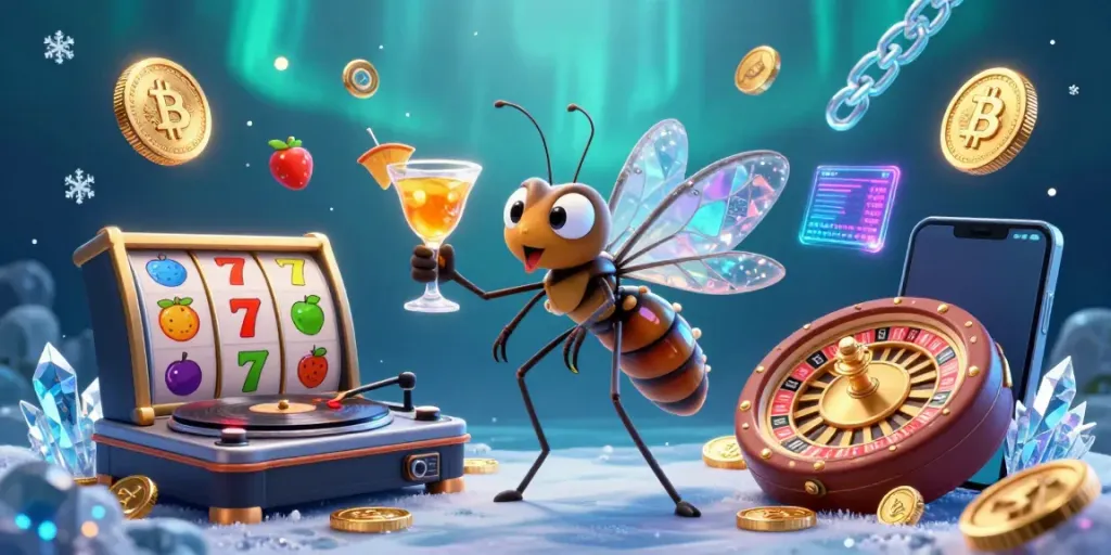 Bet on keonhacaisbo com with a vibrant scene of an animated casino mascot and DJ characters.