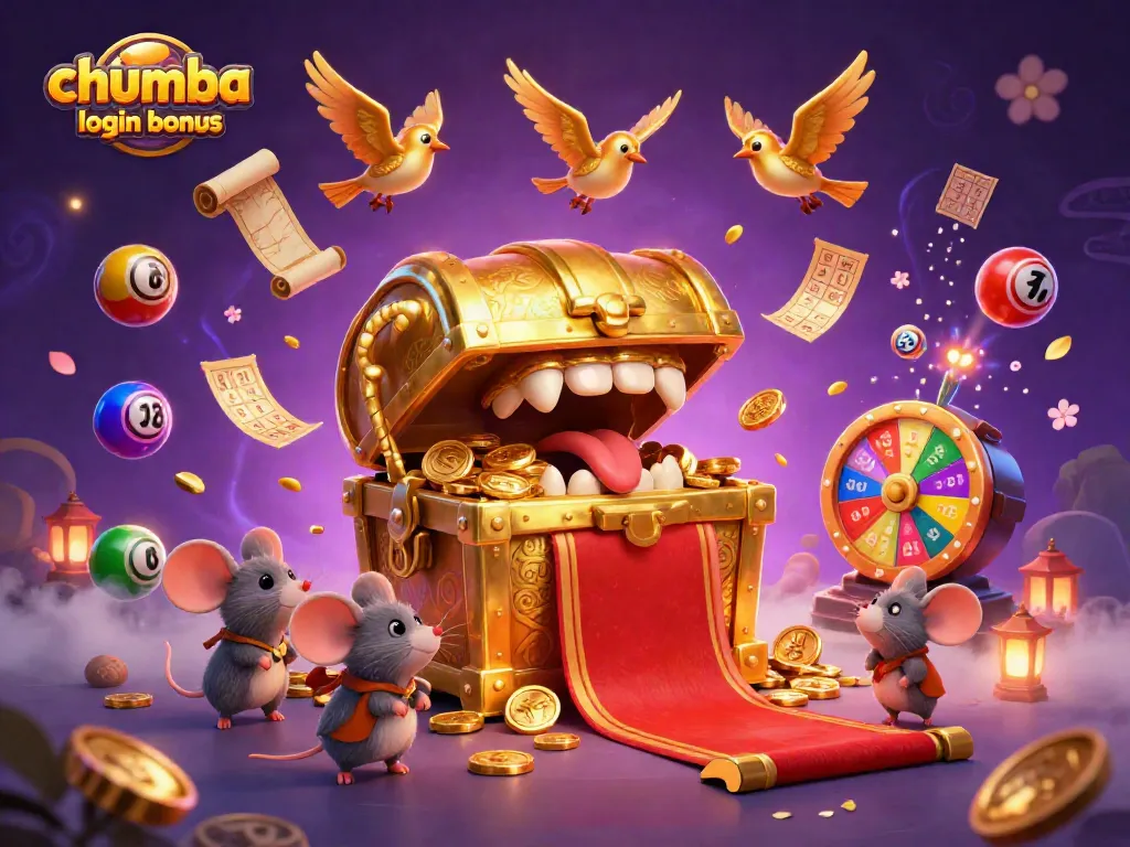 Claim daily rewards with Chumba Casino login bonus in vibrant and dynamic gaming scene.