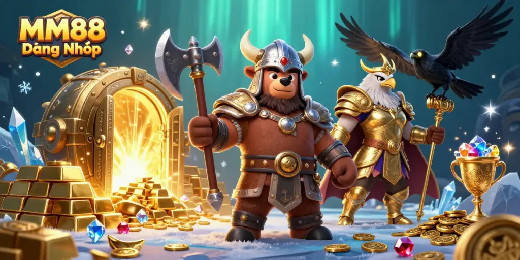 Engage in the world of MM88 Đăng Nhập and uncover treasure with Viking warriors and gems.