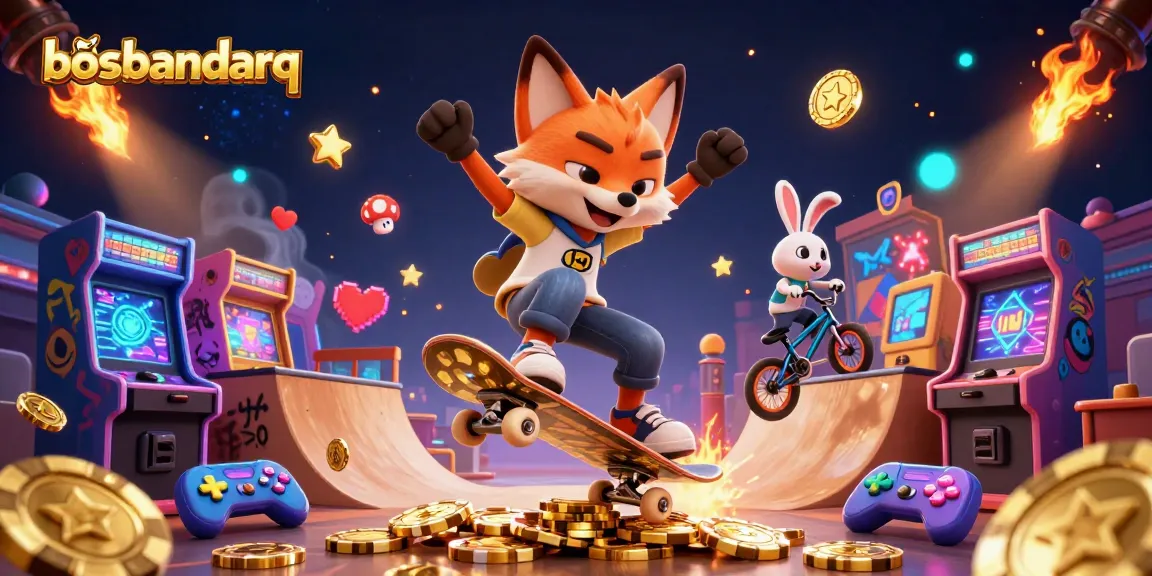 Experience thrilling gameplay at bosbandarq with vibrant casino elements and a dynamic scene.