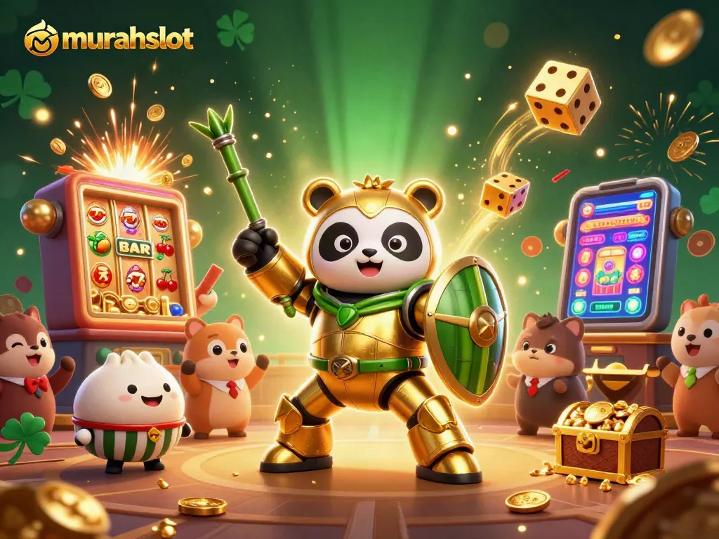 Permainan slot murahslot menggelegar dengan panda emas dan robot bertarung