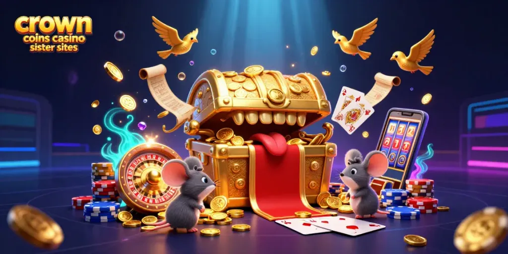 Experience the excitement of crown coins casino sister sites through vibrant gaming elements and treasure.