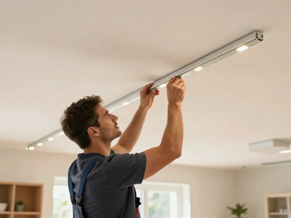Instalare sina magnetica pentru iluminat LED de catre profesioniști locali