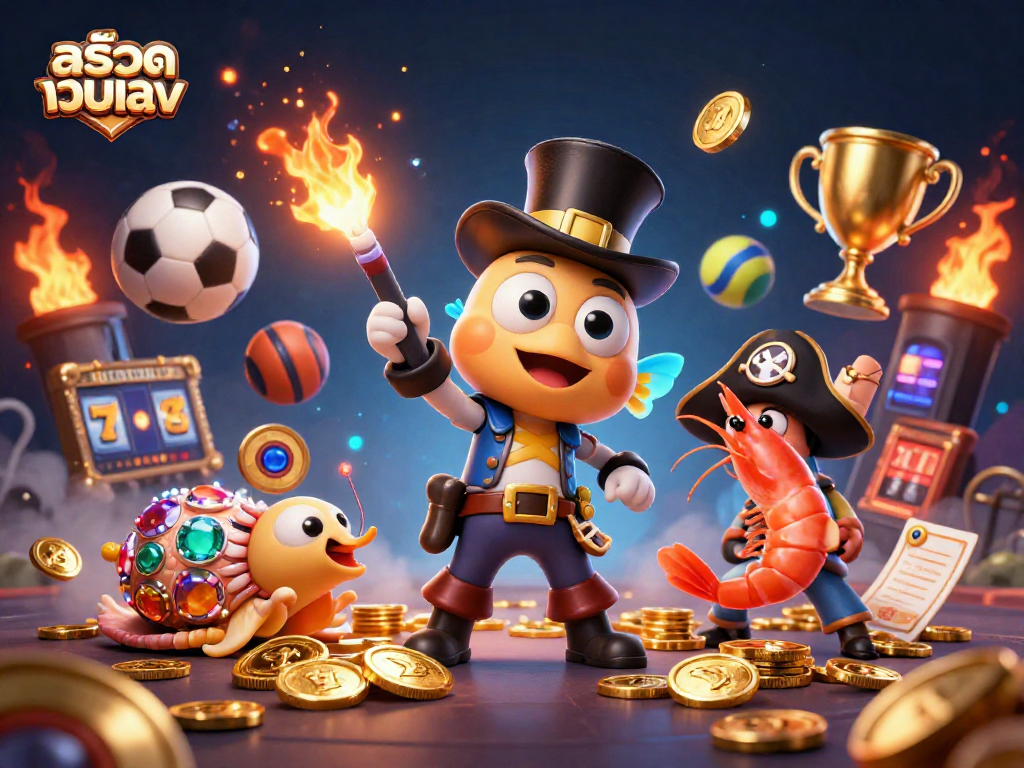 Spin to win exciting jackpots at สล็อตเว็บตรง with a vibrant underwater casino illustration.