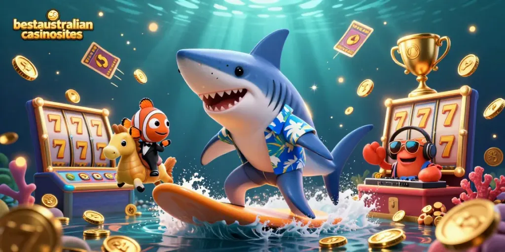 Claim exclusive bonuses at bestaustraliancasinosites with vibrant 3D casino illustration.